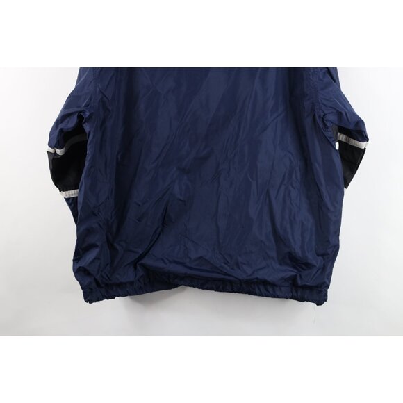 Vintage 90s Nike Mens Medium Travis Scott Mini Swoosh Hooded Anorak Jacket Blue - Picture 14 of 14